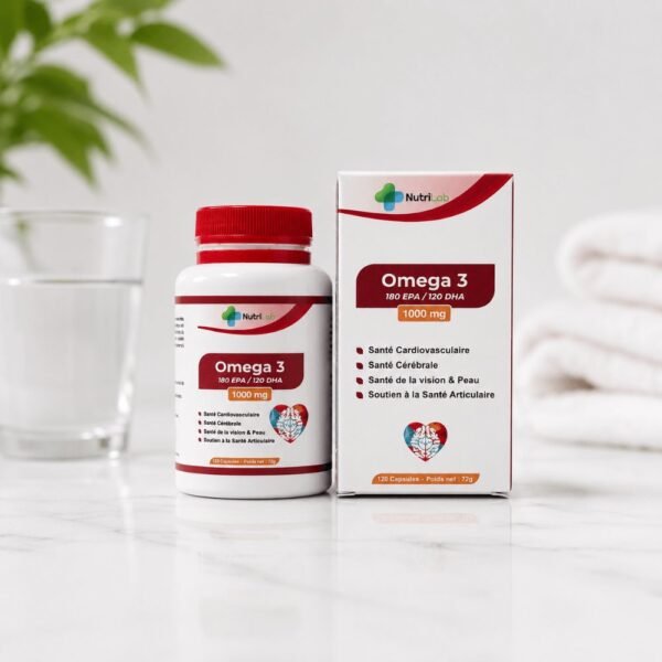 Oméga 3 1000 mg – 180 EPA / 120 DHA | 120 Capsules